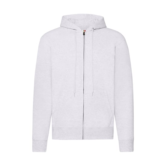 Fruit of the Loom Heren Classic Heather Hoodie met rits (Wit) - Image 1