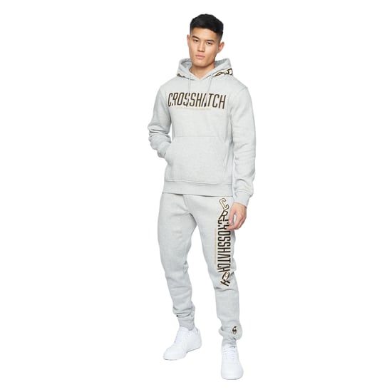 Crosshatch Heren Doddington Hoodie (Lichtgrijs mergel) - Image 3
