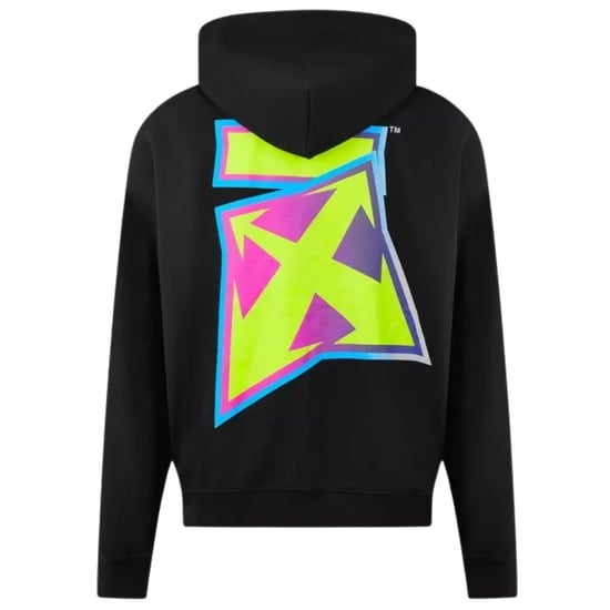 Off-White Dedrade Thunder Logo Slim Fit Black Hoodie