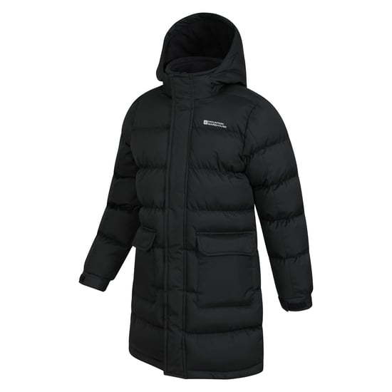 Mountain Warehouse Waterafstotende gewatteerde longline jas voor kinderen/Kinderen (Zwart) - Image 4
