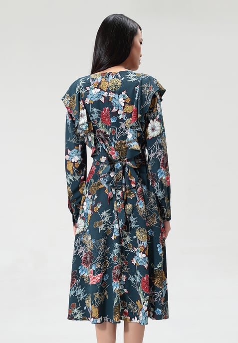 Fit-and-flare bloem-print midi-jurk - Image 3