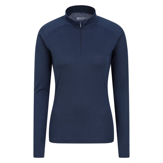 Mountain Warehouse Dames/Dames Talus Zip Neck Thermo met lange mouwen (Marine) - Image 1