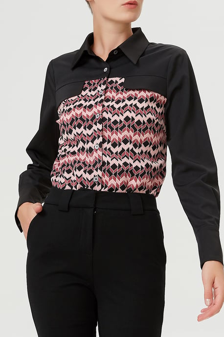Boheems shirt met veerafdruk - Image 4