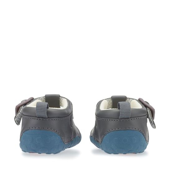 Start-Rite Baby Jack T-Bar Leather Pre-Walker Shoes - Grey