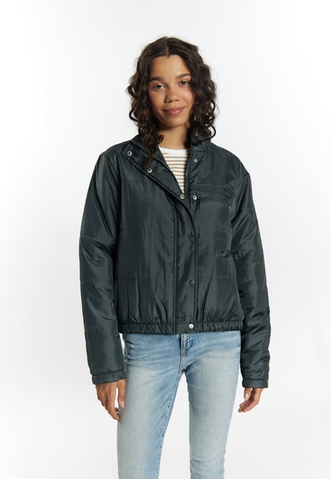 Mymo Licht gewatteerd blousonjack Dames Houtskool - Image 3