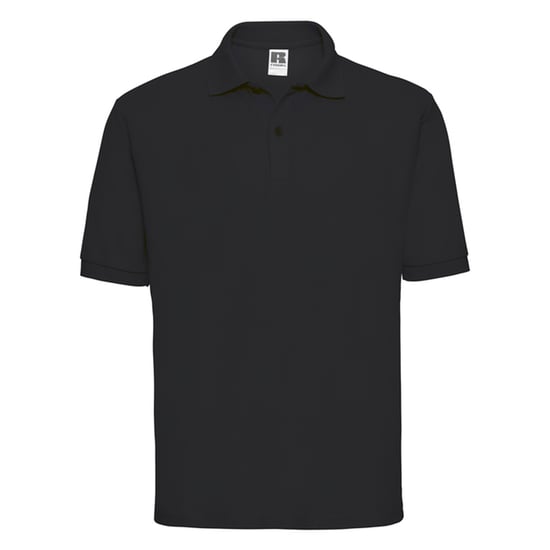 Russell Heren Klassiek Polycotton Poloshirt (Zwart) - Image 1