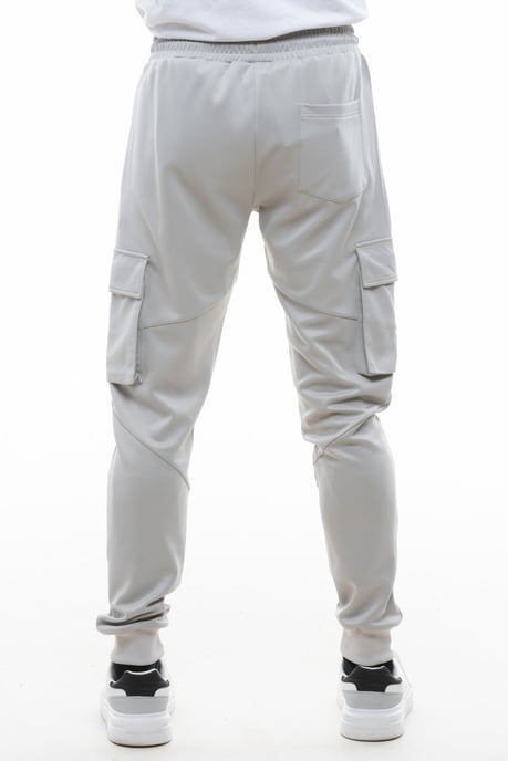D-Rock Men's Cuffed Jogger Cargo Pockets Ribbed Cuffs Bottoms