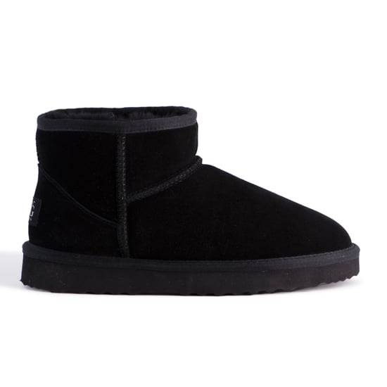 Aus Wooli "Bondi" Australia Short Sheepskin Ankle Boot, Black