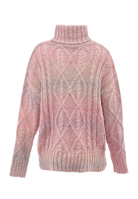 Mymo Trui met coltrui Dames roze geel - Image 2