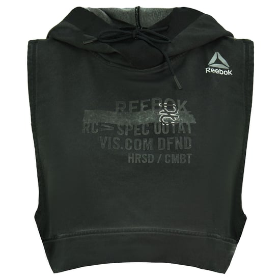 Reebok Combat Glory Sleeveless Training Cropped Black Womens Hoody BK3879
