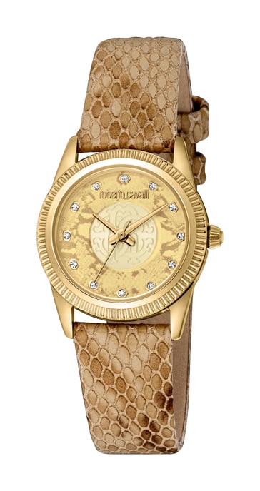 RC5L074L0025 Roberto Cavalli 4894626219764 Women Quartz Stainless SteelC hampagne Leather 5 ATM 28 mm - Image 1