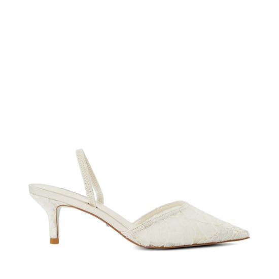 Dune Ladies Compassion - Floral Lace Kitten Heel Wedding Slingbacks