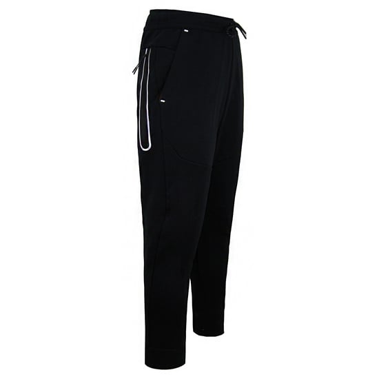 Nike Slim Fit Stretch Waist Black Logo Mens Reflective Trim Track Pants CU4500