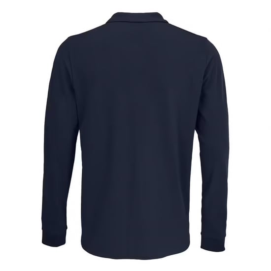 SOLS Unisex poloshirt met lange mouwen van katoen voor volwassenen (Franse marine) - Image 2