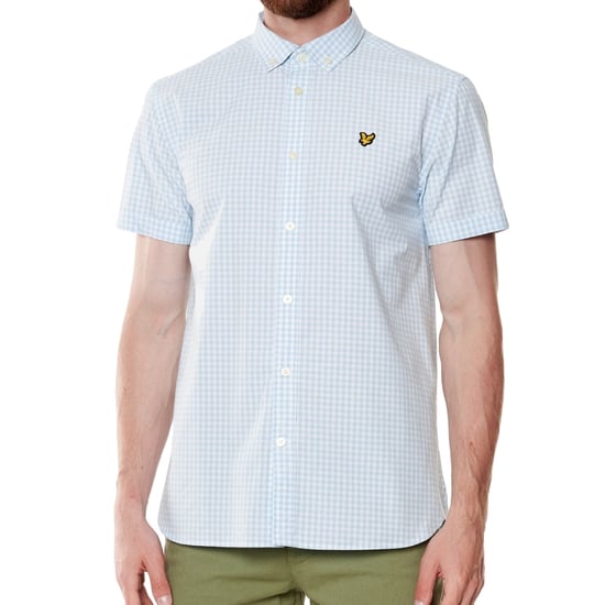 Lyle & Scott Short Sleeve Blue Gringham Shirt