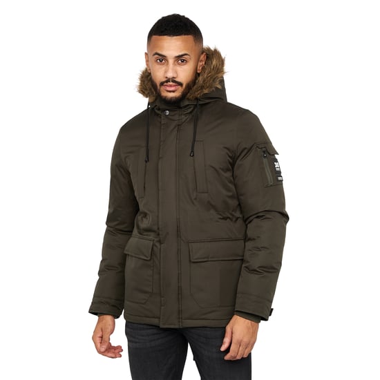 Crosshatch Heren Parkmoore Parka (Donkere Olijf) - Image 1