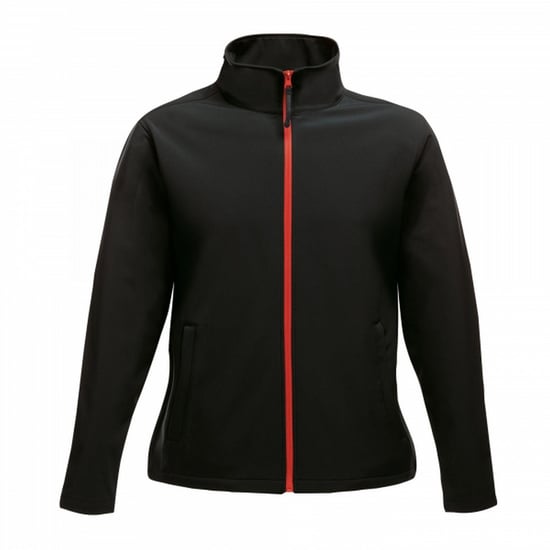 Regatta Womens/Ladies Ablaze Printable Soft Shell Jacket (Black/Classic Red)
