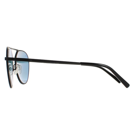 Serengeti Aviator Unisex Matte Black Saturn Polarized Petrol Blue Odell