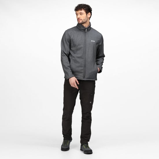 Regatta Mens Cera V Wind Resistant Soft Shell Jacket (Grey Marl Marl)