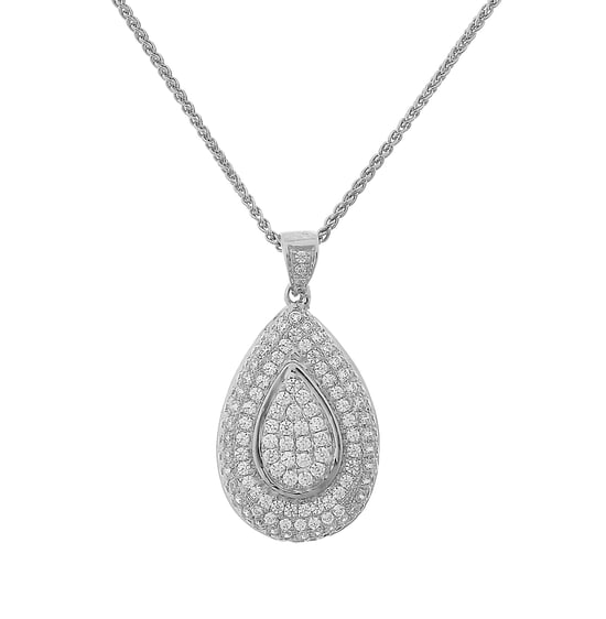 Orphelia Women's 925 Sterling Silver Set: Chain-Pendant + Earrings - Silver SET-5796
