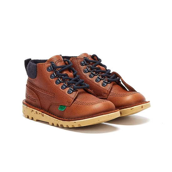 Jongens Meisjes Kickers Kick Hi Winter Volnerf Junior Bruine Laarzen - Image 1