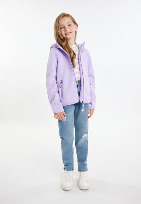 Schmuddelwedda Gebreide fleeceblouse voor meisjes meisjes (kinderen) licht lavendel melange - Image 2