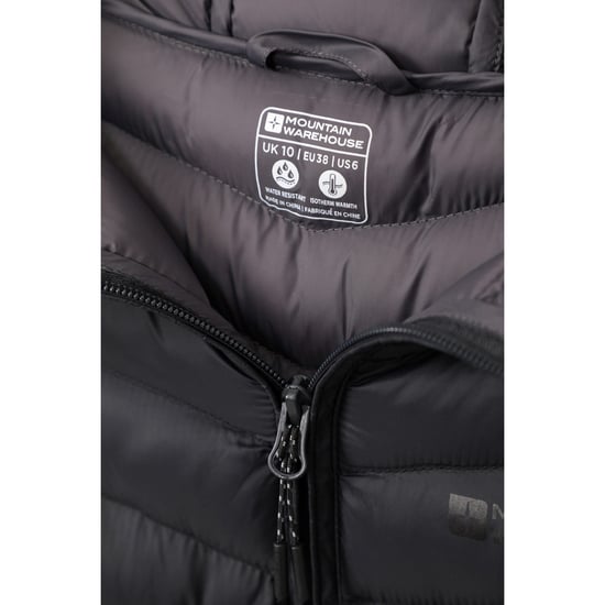 Mountain Warehouse Dames/Dames Florence lange gewatteerde jas (Zwart) - Image 3