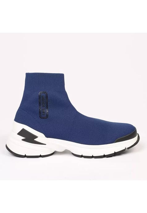 Neil Barrett Men's Blue Textile Lining Sneaker