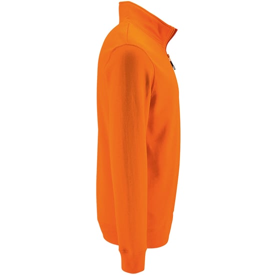 SOLS Heren Stan Contrast Zip Neck Sweatshirt (Oranje) - Image 3