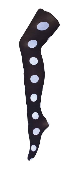 Sock Snob Dames80 denier ondoorzichtig patroon panty's - Big Spot Wit - Image 1