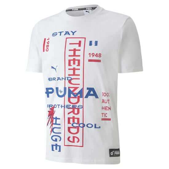 Puma x The Hundreds White Regular Fit Cotton T-Shirt 596750 52