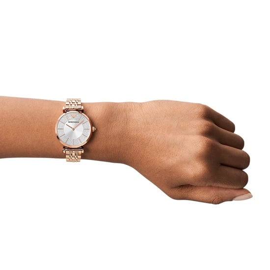 Emporio Armani Gianni T-bar Dames Horloge Rosékleurig AR11446 - Image 3