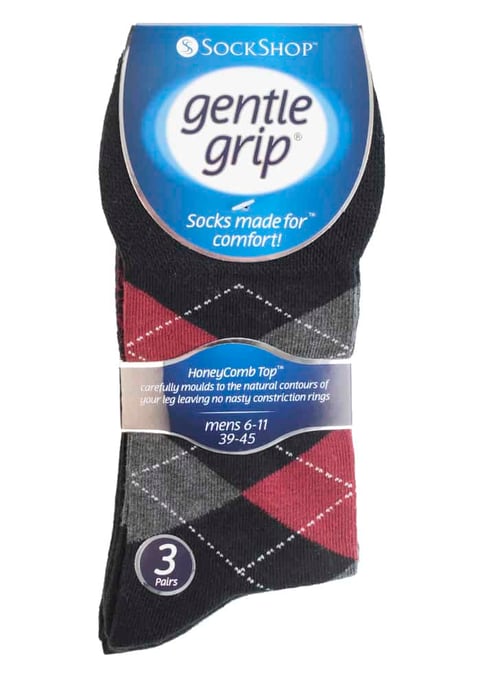 Set van 6 sokken zonder elastiek herensokken met zachte grip 46-50 EU - SOMRJ39 - Image 2