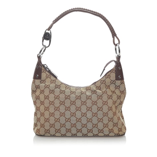 Vintage Gucci GG Canvas Shoulder Bag Brown