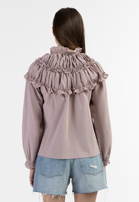 Dreimaster Blouse Dames oud roze - Image 4