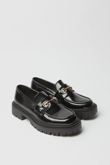 Faith: Nola Chunky Square Toe Penny Loafers - Image 3