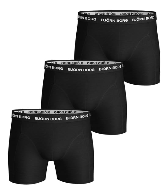 Björn Borg - 3 Paar Heren Katoenrijke Comfort Stretch Fit Boxershorts - Zwart - Image 1