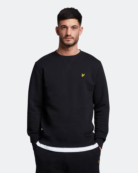 Lyle & Scott sweatshirt met ronde hals in zwart - Image 1