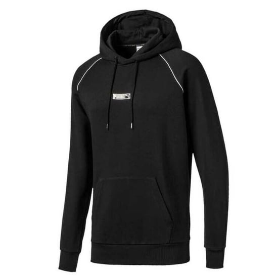 Puma Classic Logo No2 Hoodie Pullover Sweatshirt Jumper Black Mens 595251 01