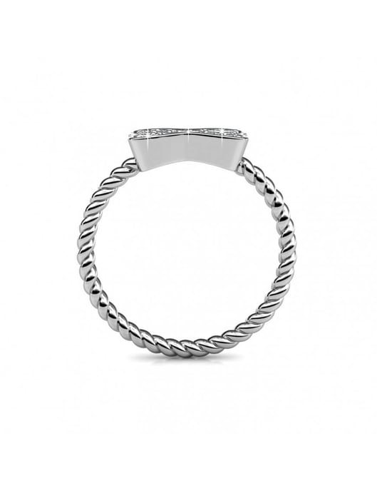 Ring met gedraaid lint - Oostenrijks kristal - Image 5