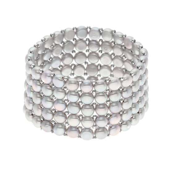 Bracelet 5 Rows of Real Freshwater Pearls - 4 mm