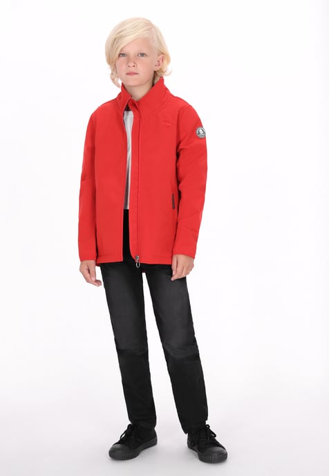 Schmuddelwedda softshell jas jongens (kinderen) rood - Image 2