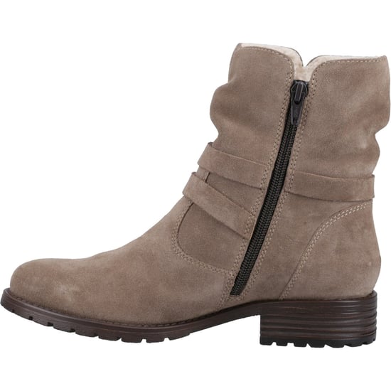 Hush Puppies Piper Leren Vrouwen Laarzen Taupe - Image 4