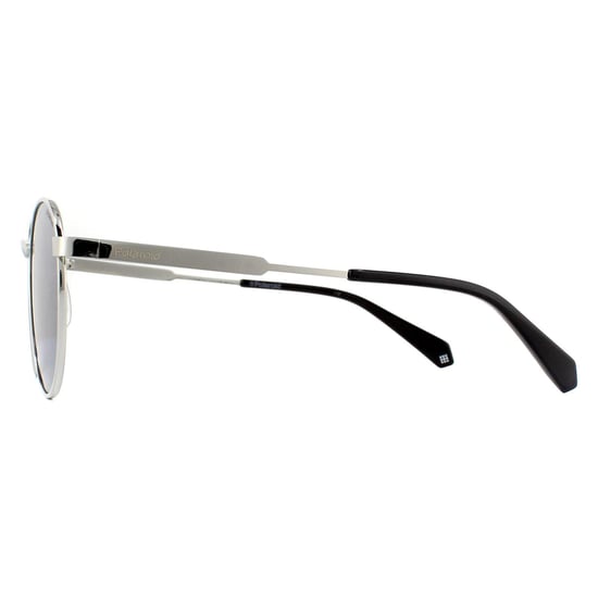 Polaroid Round Unisex Palladium Grey Silver Mirror Polarized Sunglasses