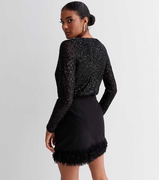 Pailletten Omhulsel Bodysuit met Lange Mouwen - Image 4