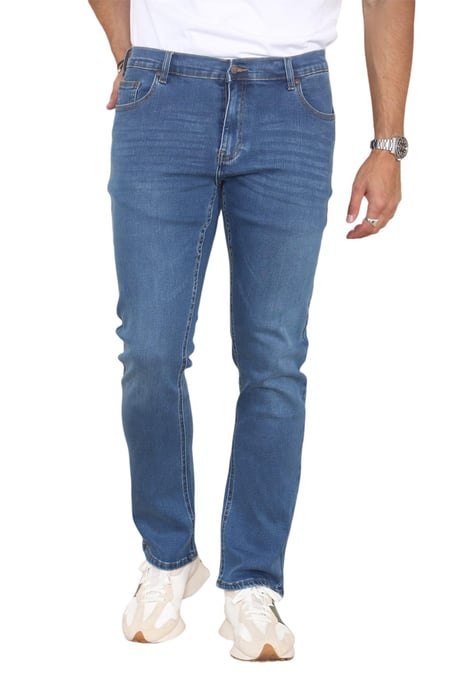 MYT Herenjeans met rechte pijpen, hyperstretch denim in blauw - Image 1