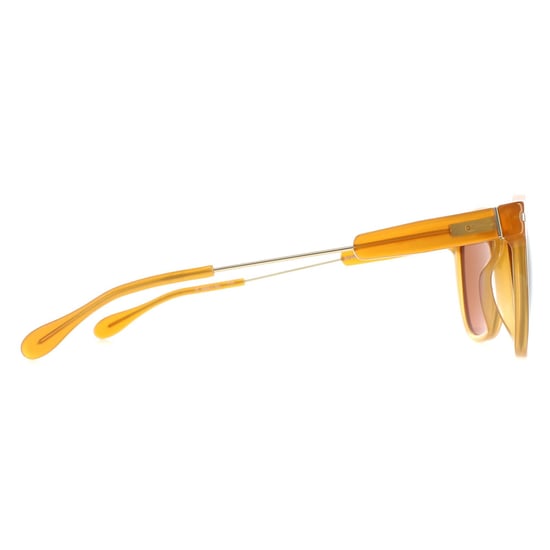 Serengeti Round Mens Light Gold Honey Polarized Drivers Brown Amboy