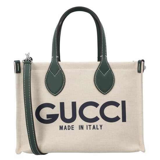 Gucci Kleine Tote Bag Met Gucci Print Groen - Image 1