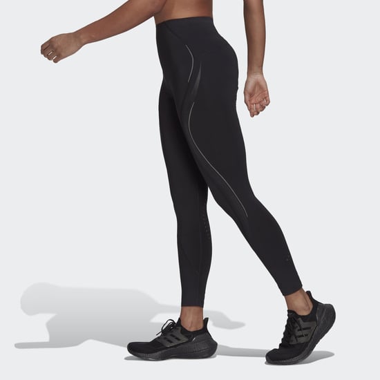 Women's adidas Tailored HIIT Luxe 45 Seconds Training Leggings in Black - Image 3