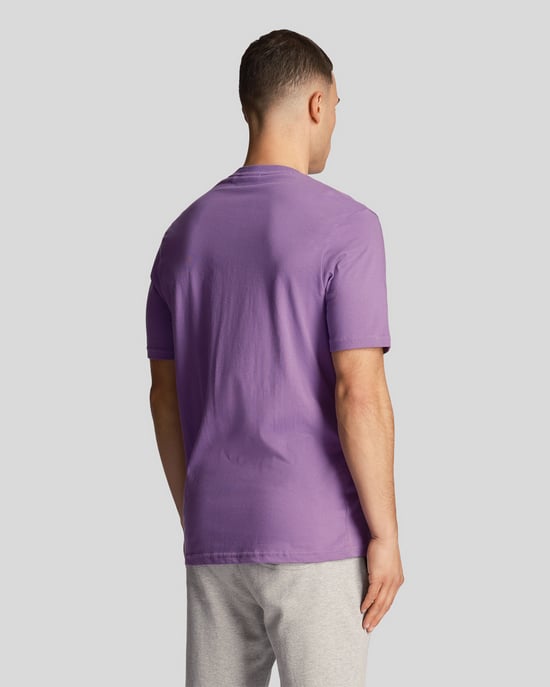 Lyle & Scott merk borstlogo kaart paars T-shirt - Image 5